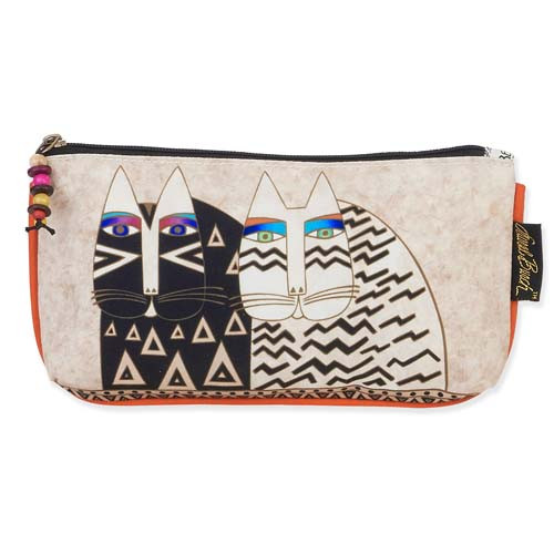 Laurel Burch Set of 3 Cosmetic Bag Wild Cat Faces Medium