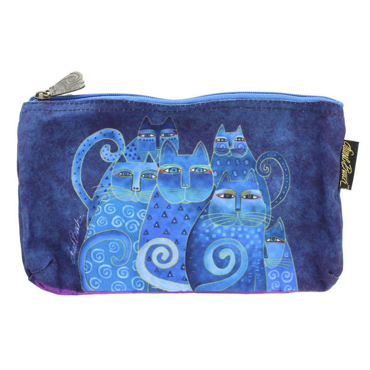 Laurel Burch Indigo Cats 10x6 Cosmetic Bag LB5332C (LB5332C)