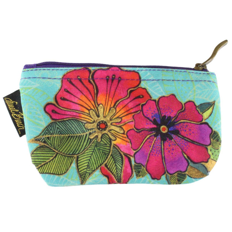 Laurel Burch 7x4 Cosmetic Bag Colorful Flora Floral LB5824A