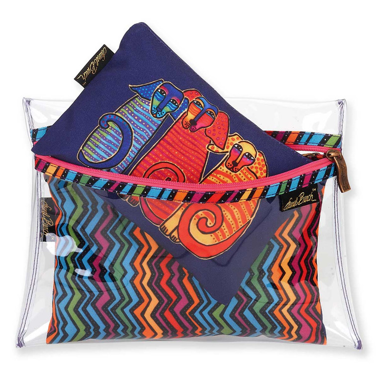 Laurel Burch Set of 3 Cosmetic Bag Canine Friends