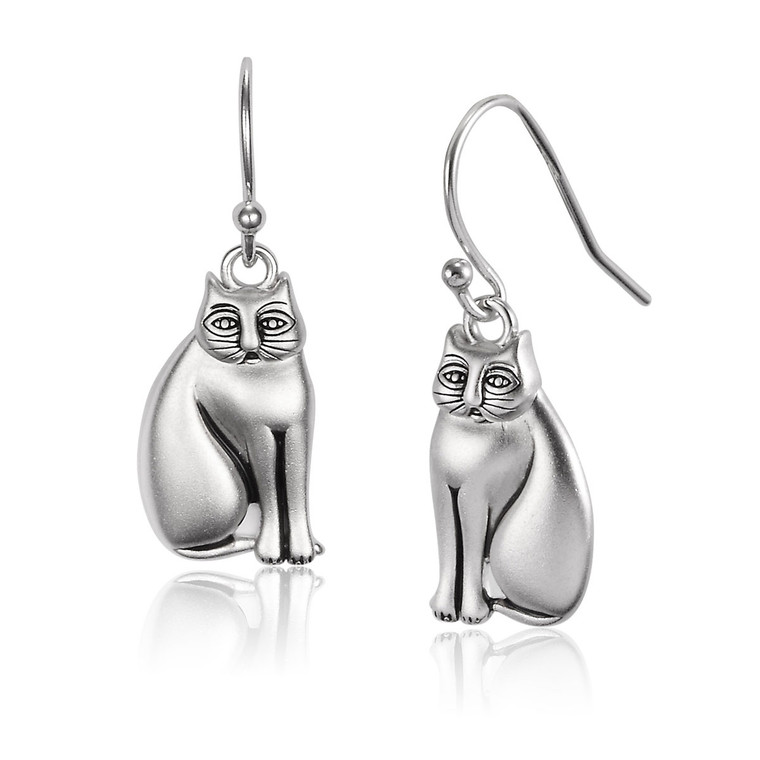 Mystic Cat Sterling Silver Laurel Burch Earrings - LBJ4035