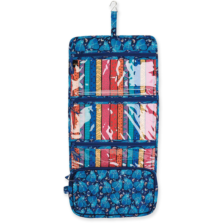 Laurel Burch Indigo Cats Quilted Toiletry Organizer Bag LB6329