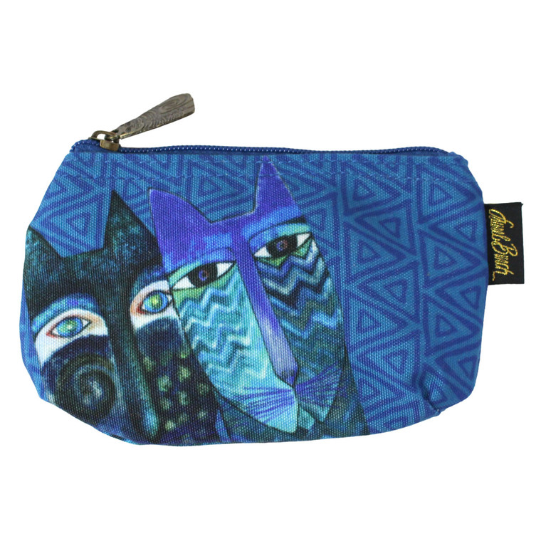 Laurel Burch BLUE Cats 7x4 Cosmetic Bag LB6221A