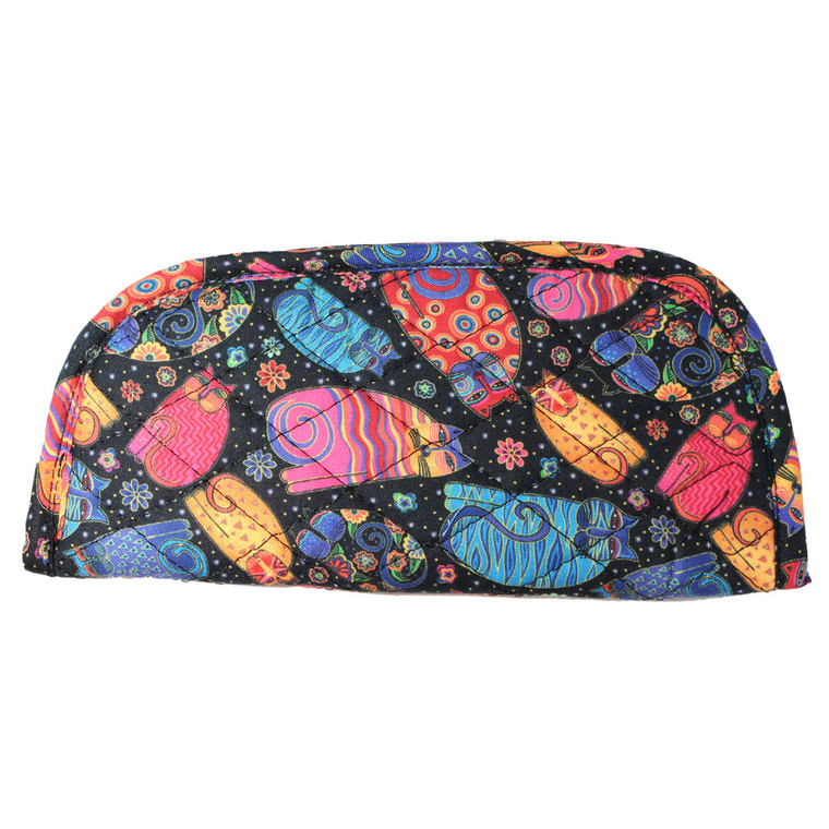 Laurel Burch Multi Feline Cats Quilted Eyeglass Pouch LB6346B