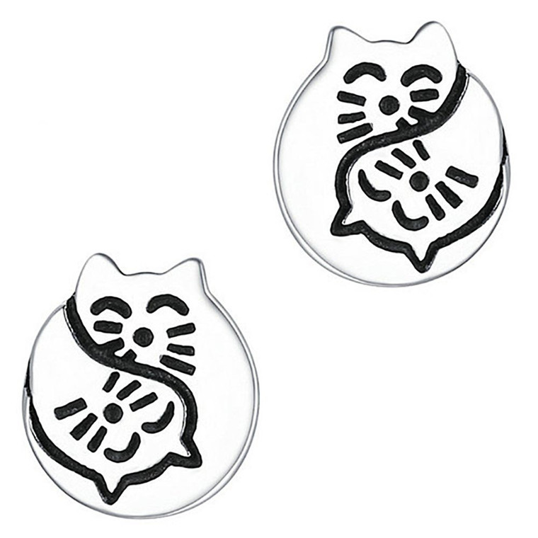 Cat Faces Stud Earrings
