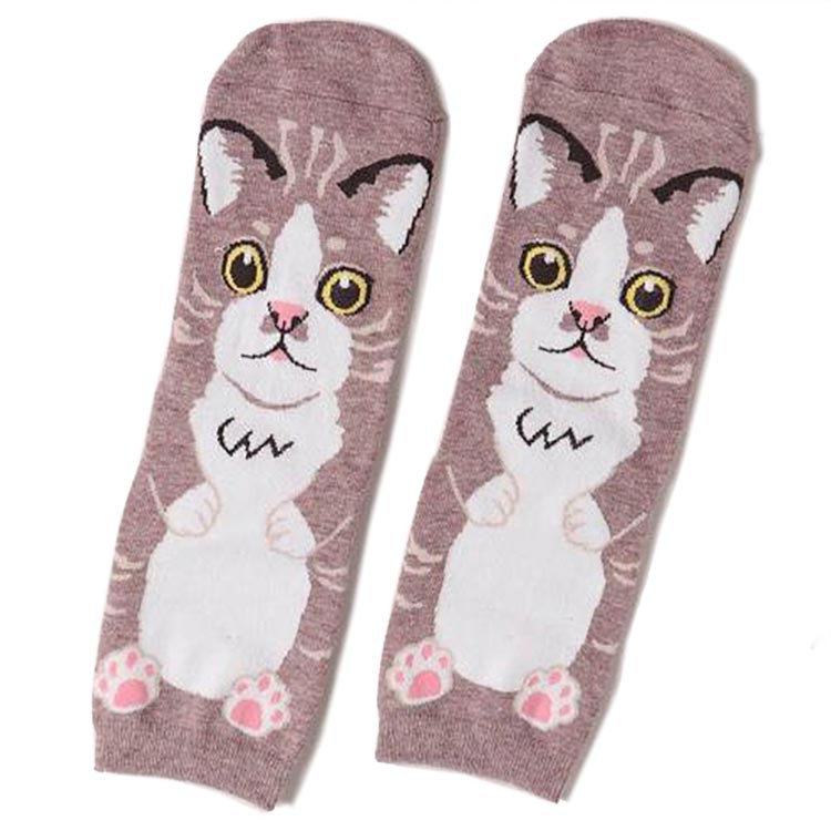 Brown Cat Socks