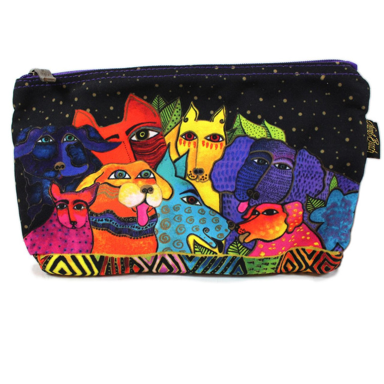 Laurel Burch Dog Canine Clan 10x6 Cosmetic Bags LB6556C