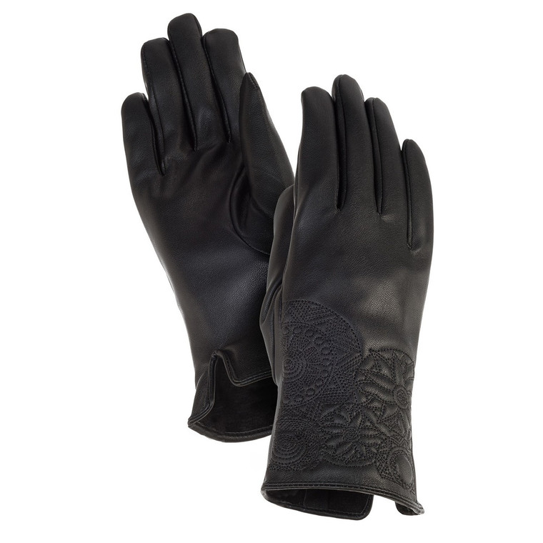 Laurel Burch Black Mandala Cuffed Gloves