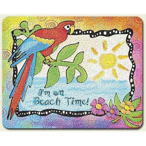 Parrot "Paradise Found" Glass Surface Saver Cutting Board Small - SM_CUT-819