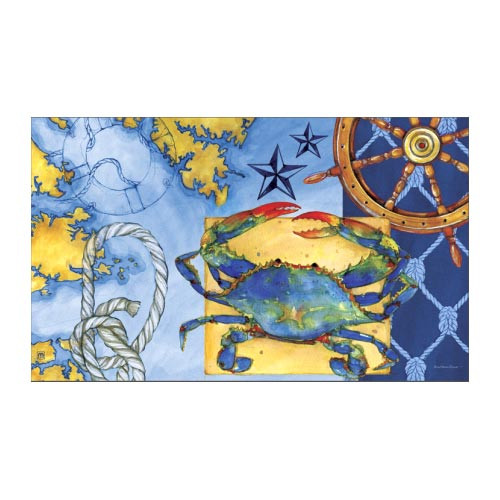 Blue Crab Floor Mat - 18" x 30" - MatMates - 12046