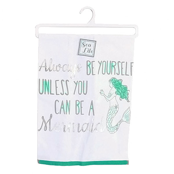 Always Be a Mermaid Print Dish Towel - 25092A