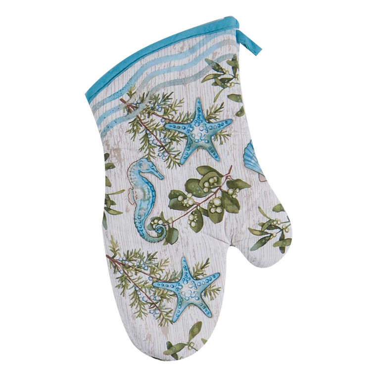 Starfish Seahorse Shells Oven Mitt R3075