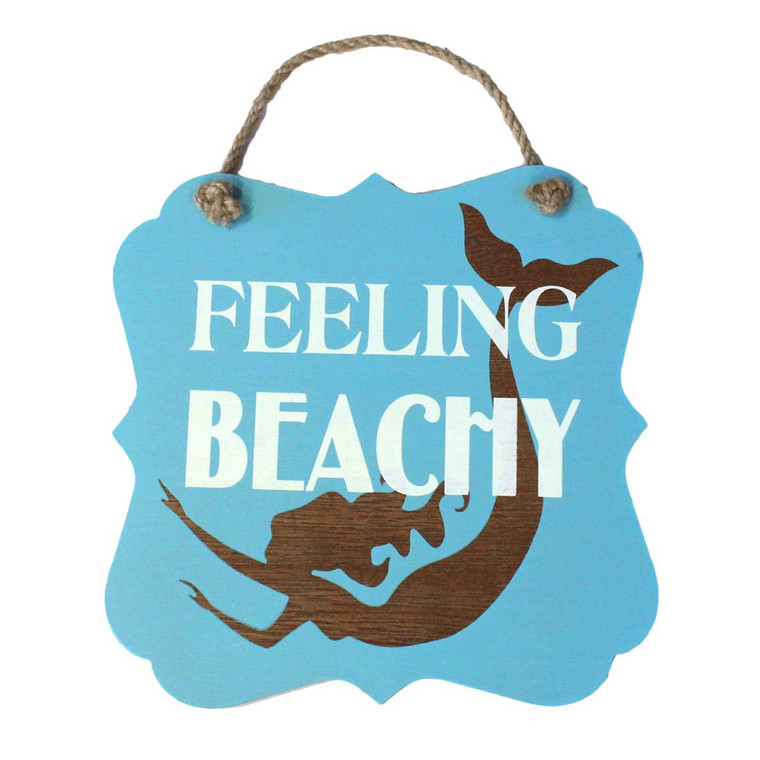 Mermaids Feeling Beachy Wood 7" x 7" Sign - 16264FEEL