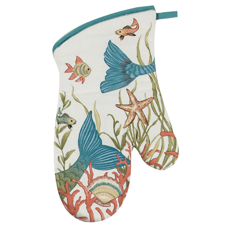 Mermaid Coral Oven Mitt R4065