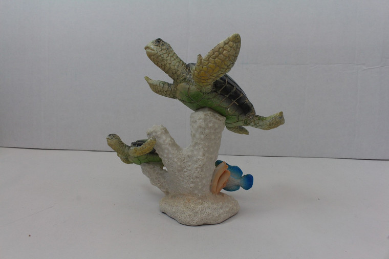 Sea Turtles on Coral (Green) - WW-346A