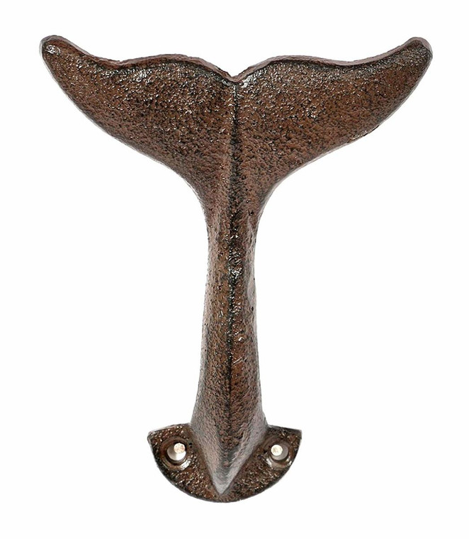 Antiqued Metal Whale Wall Hook 20117