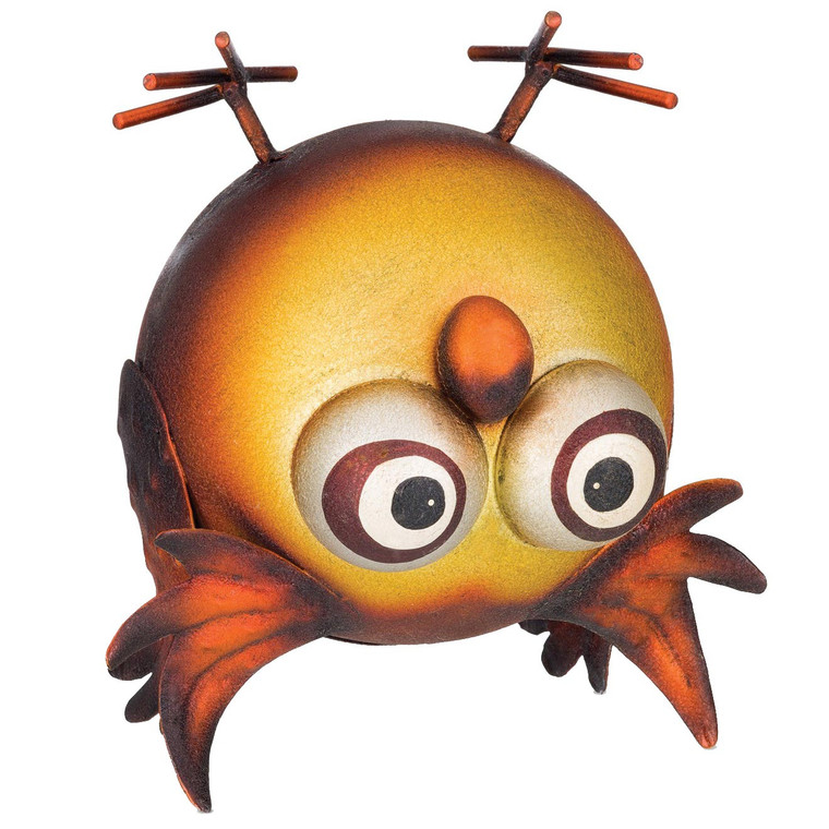 Owl Figurine - Upside down Metal Pose - 11135