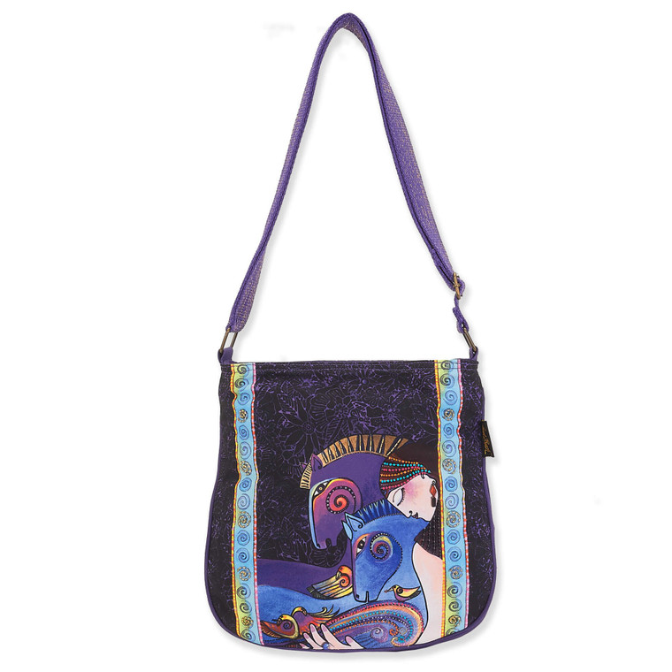 Laurel Burch Maria and Mares Canvas Crossbody Tote – LB8191