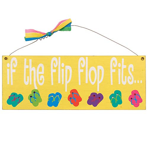 Flip Flops Wood Sign "If the Flip Flop Fits..." - 34310