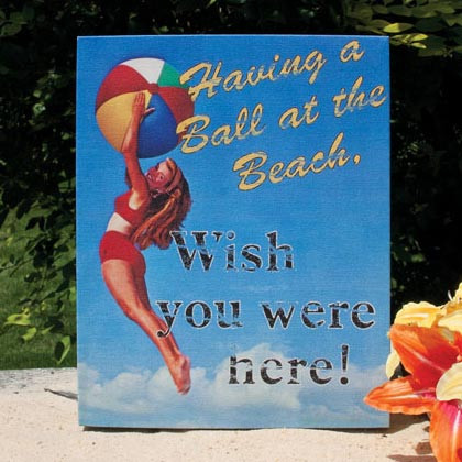 Having a Ball Canvas Wall Sign 34971