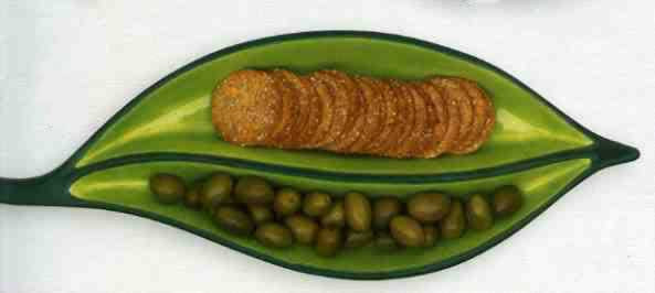 Sunset Palms Divided Appetizer Dish Palm Leaf - 50316
