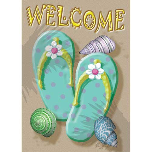 Flip Flops "Welcome" Garden Flag - 117074