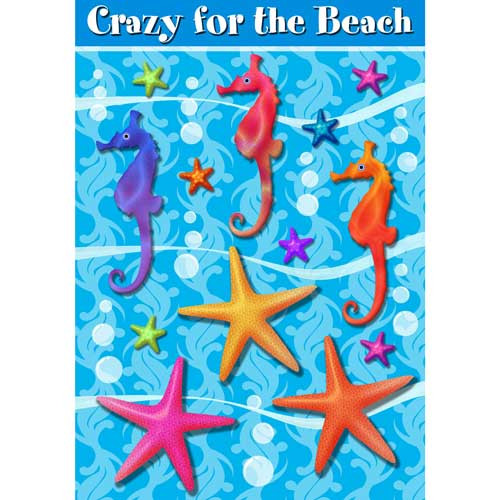 Seahorse and Starfish Garden Flag 0960FM