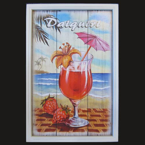 Tropical Theme Daiquiri Cocktail Wood Sign 11675D