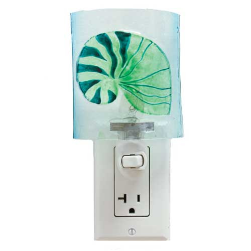 Nautilus Shell Glass Nightlight 25524N