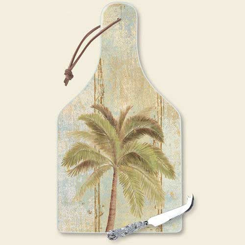 Palm Tree Cutting Serving Board with Knife "Palm Beach" - 34-210