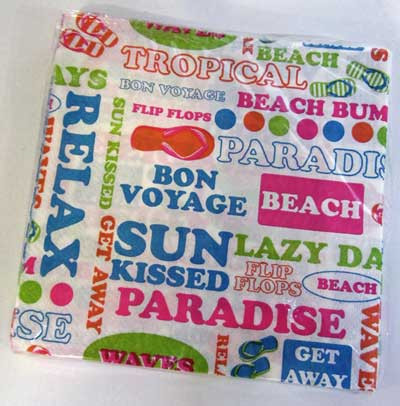 Beach Text Theme Paper Cocktail Napkins 64392B