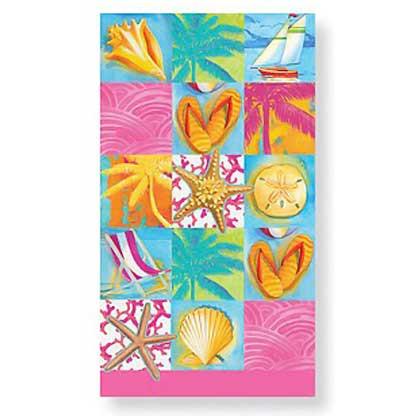 Umbrella Beach Patchwork Paper Guest Towels 30 Pack 848-71