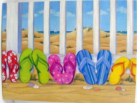 Flip Flop Beach Birthday Card - BDG13196