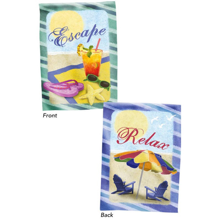 Escape Relax Two Side Beach Fun House Flag - 29" x 43" 13S2010FB