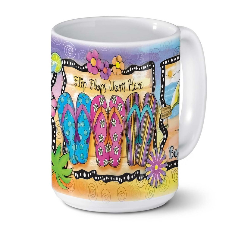 Flip Flops 5:00 Somewhere Ceramic Coffee Mug 24-00819