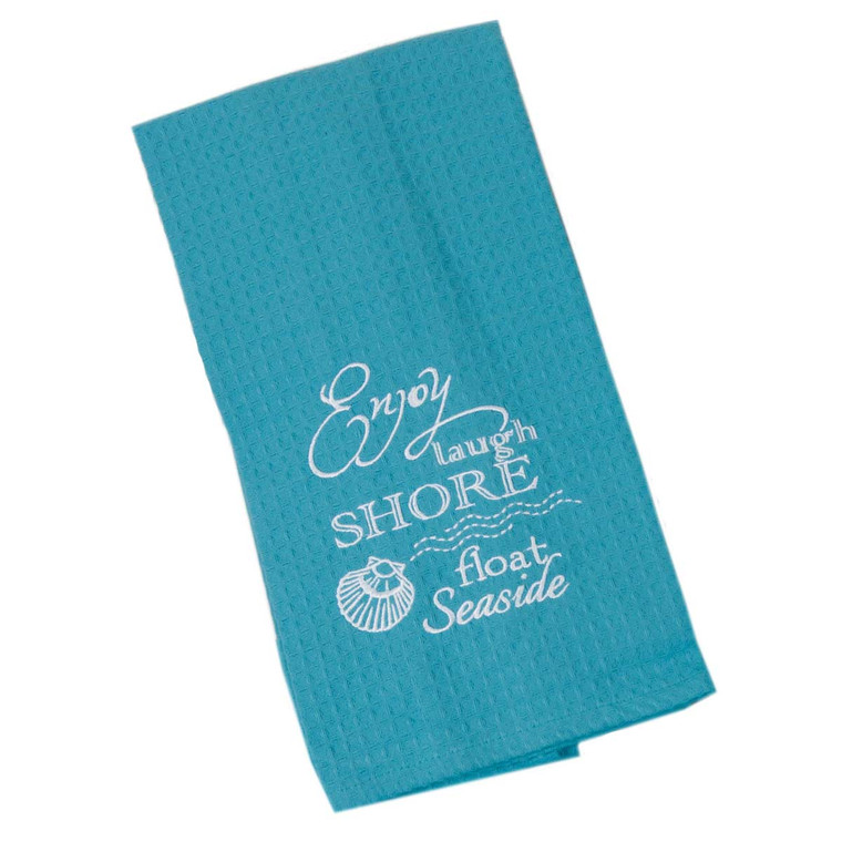 Shore Seaside Cotton Embroidered Waffle Towel F0773-S