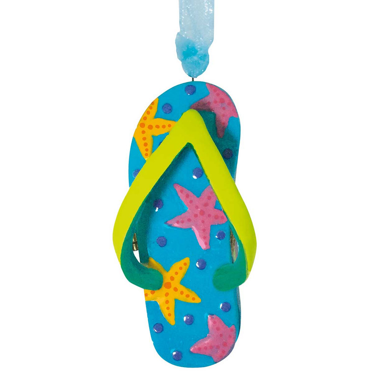 Flip Flop Treasure Box Beach Christmas Ornament 874-20