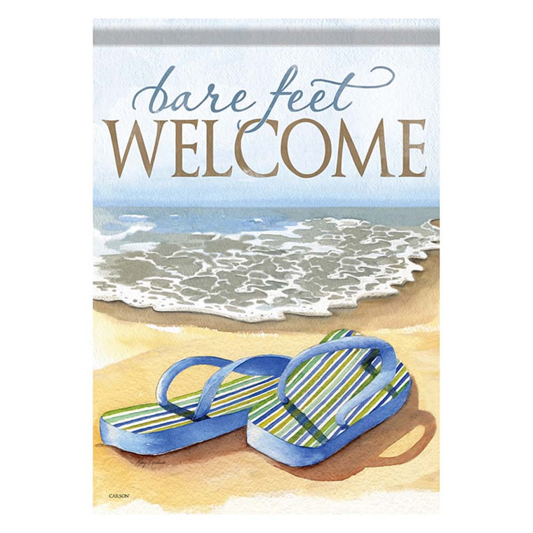 Welcome Bare Feet Flip Flop GARDEN Flag - 45081