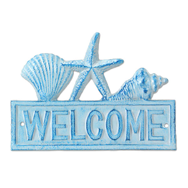 Cast Iron Shell Welcome Wall Hanging 17380