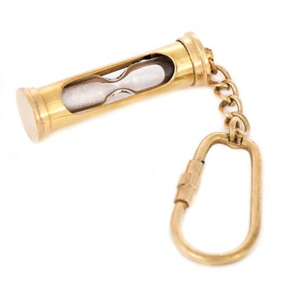 SAND TIMER Hourglass KEY RING K-1926