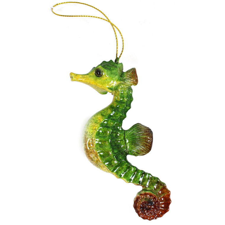 Green Seahorse Figurine Ornament