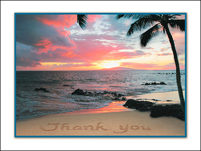 Sun Set Thank You Note Card - Individual Card - 20766