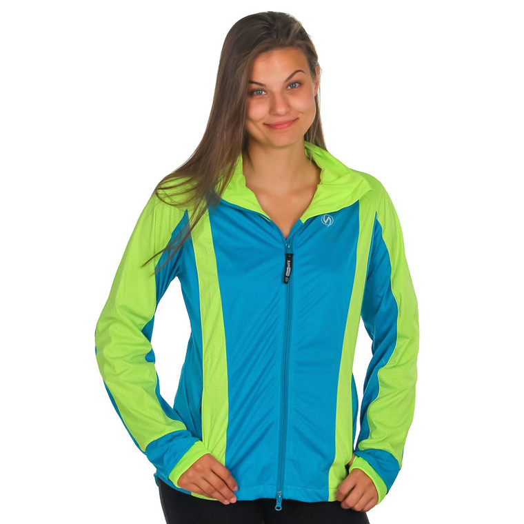 illumiNITE Reflective Women's Portland Jacket Peacock/Flo Lime