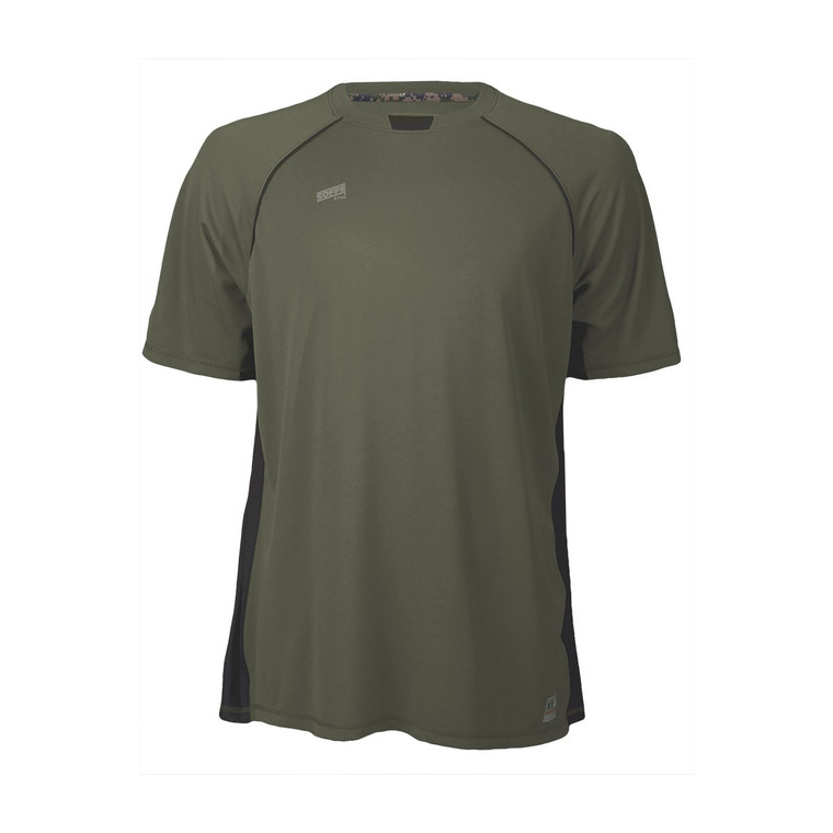 Men's Soffe Battalion Tee - OD Green with Black Accents and Marine Marpat Camp