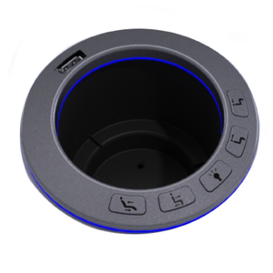 Push Button Controlled Cup Holder Silver Finish