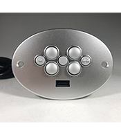 7 Button Control For Power Recline, Head Rest, 2-Position Memory, Home Button, and USB