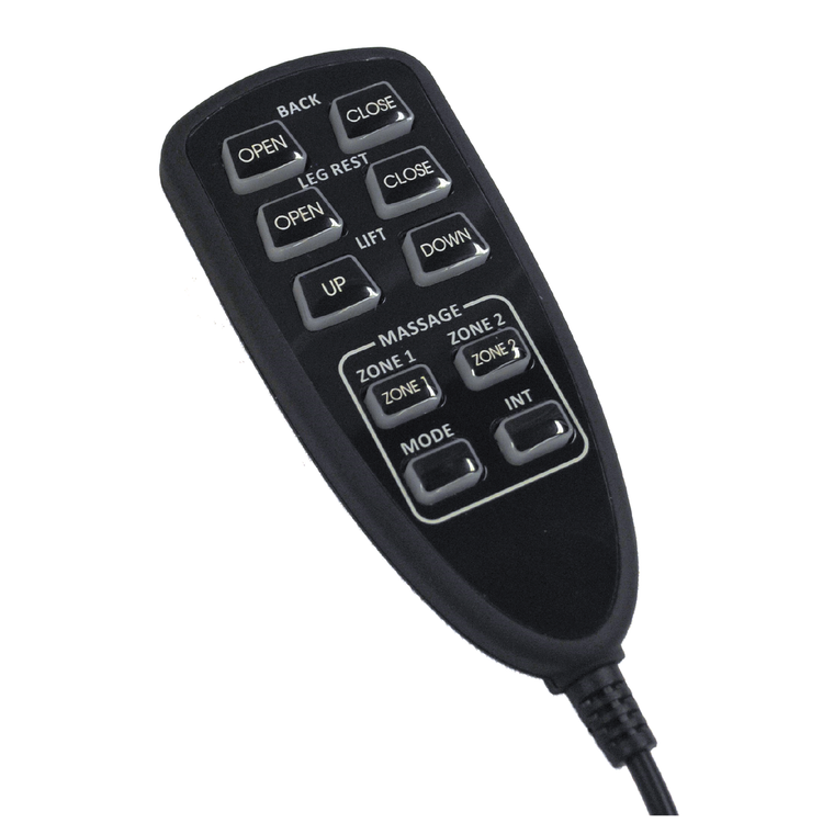 10 Button Hand Control w/ Back, Lift, & Massage