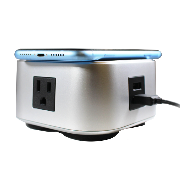 Wireless Charging 120V, USB-A, Power Cube