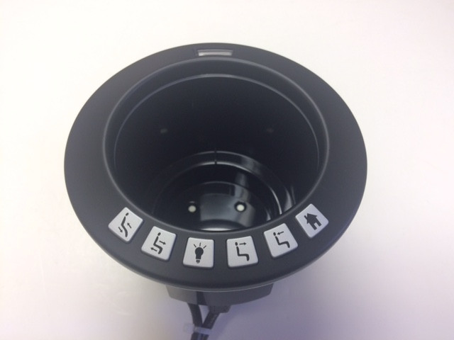 Cupholder w/ Power Footrest, Headrest, Light, Home, & USB