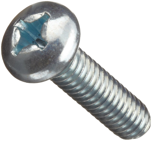 7100310582 3M Cross Recessed Pan Head Screw 9509855, Zinc Plated Steel, #6-32 x 1.5 in